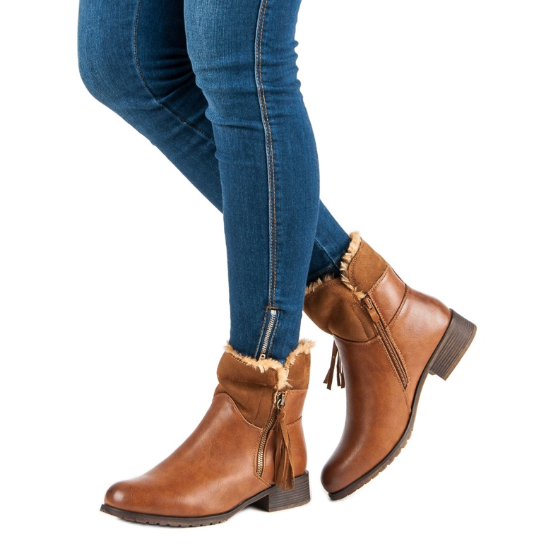 Forever Folie Lämpimät naisten saappaat ruskea 2