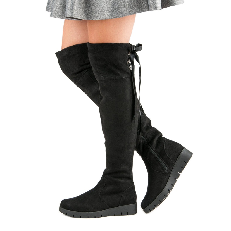 Filippo Suede Platform Saappaat musta 2