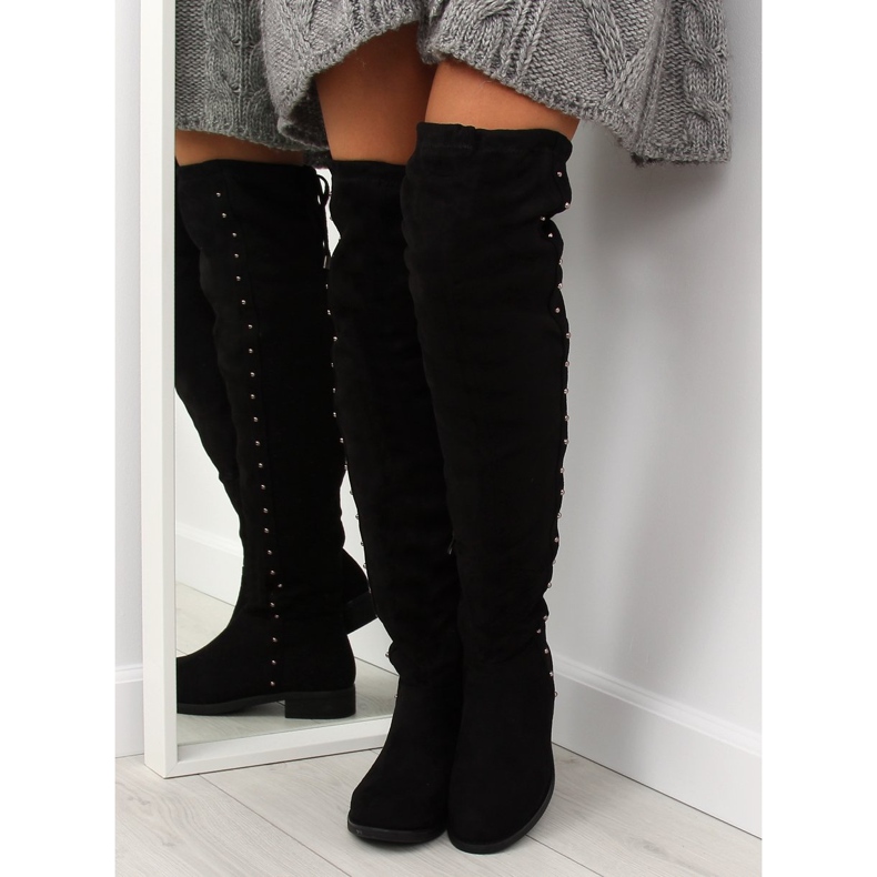 Mustat saappaat, joissa on litteät korot 7368 2