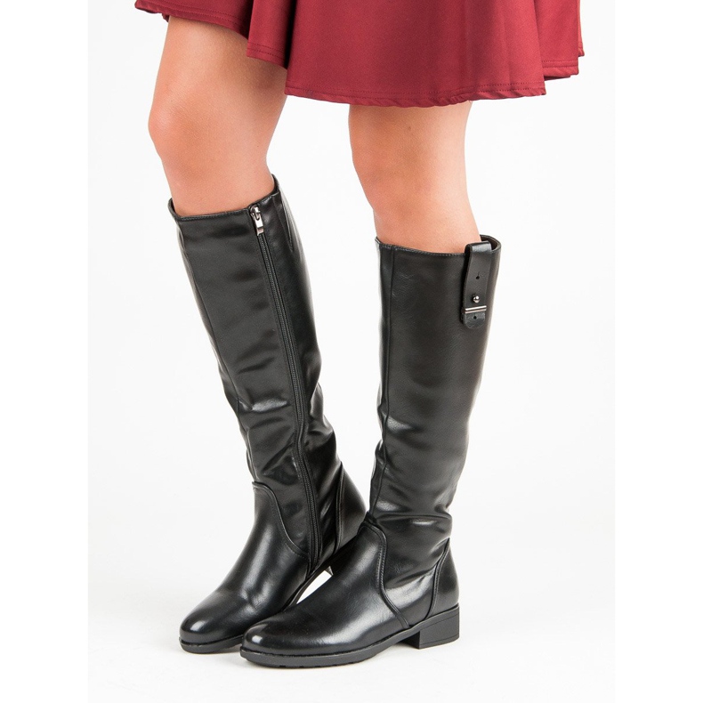 Filippo Klassiset litteät saappaat musta 1