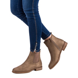 Mokkanahkaiset Chelsea -saappaat ruskea 2