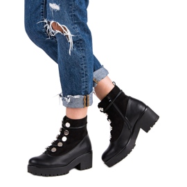 Queen Vivi Laced Työntekijät musta 2