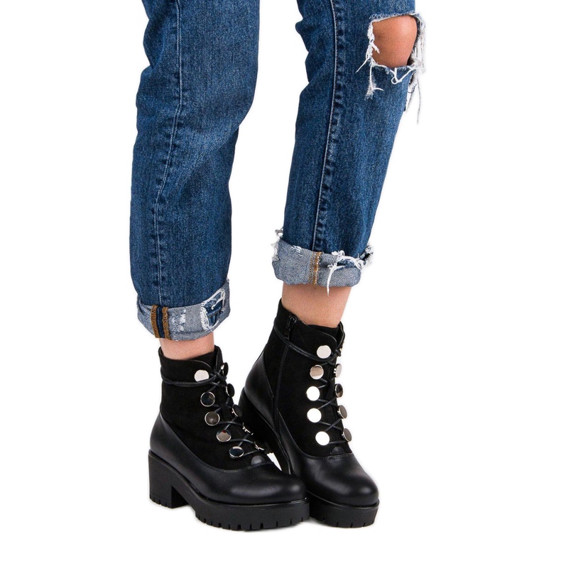 Queen Vivi Laced Työntekijät musta 1