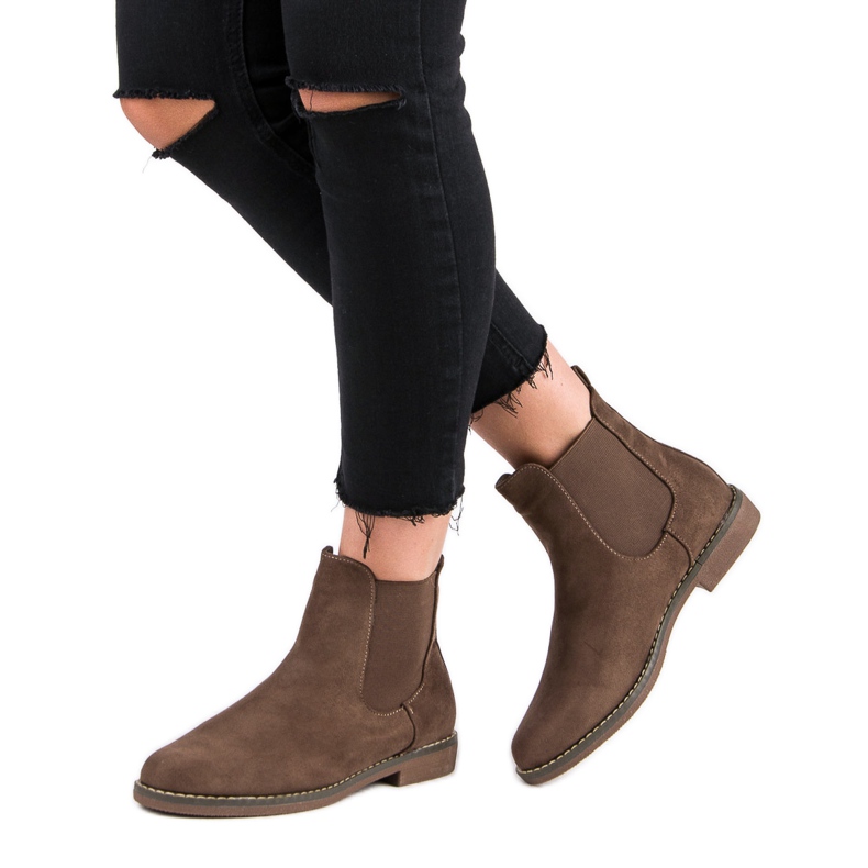 Super Mode Khaki -mokkanahkaiset Chelsea -saappaat 2