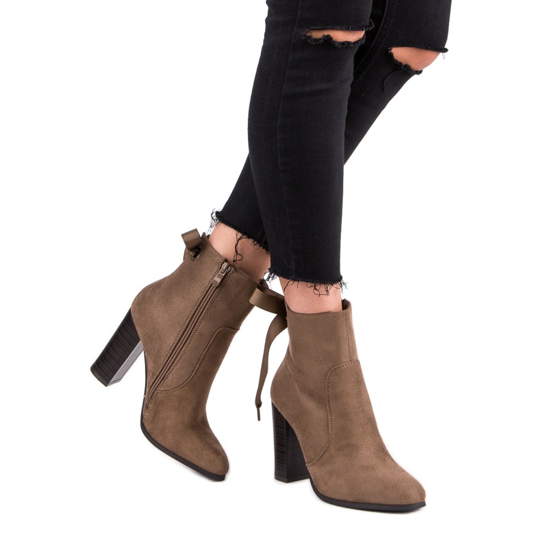 Super Mode Tyylikkäät saappaat pylväässä ruskea 2