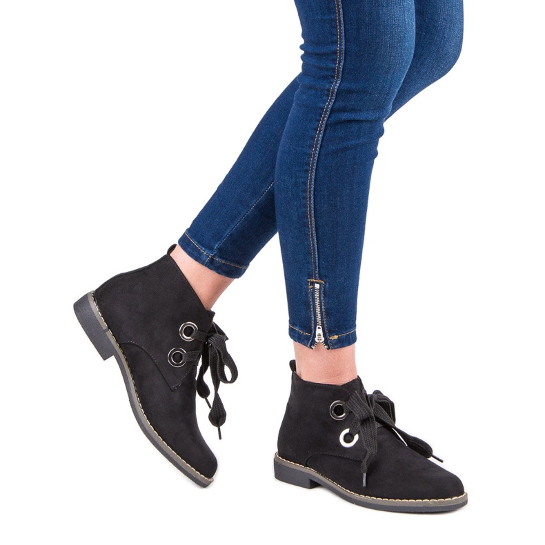 Super Mode Mokkanahkaiset saappaat musta 2