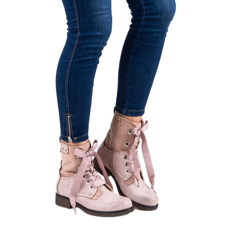 Bestelle Suede jauhepussit monivärinen vaaleanpunainen 1