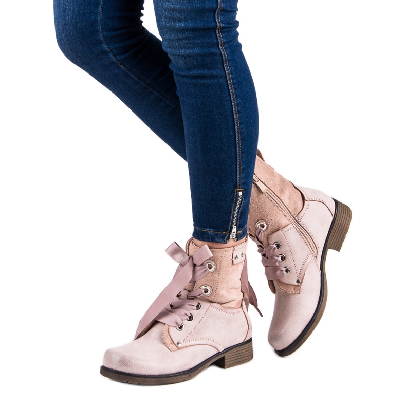 Bestelle Suede jauhepussit monivärinen vaaleanpunainen 2