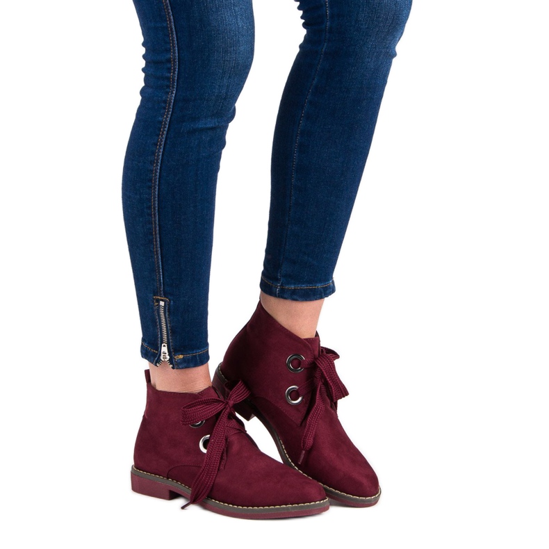 Super Mode Mokkanahkanauhakengät punainen 1 Super Mode Mokkanahkanauhakengät punainen 1