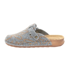 Huopatossut Inblu UA033 kultaiset sydämet harmaa keltainen 2