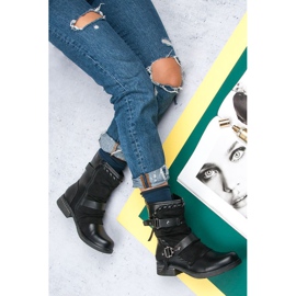 Queentina Rock Flat Saappaat musta 1