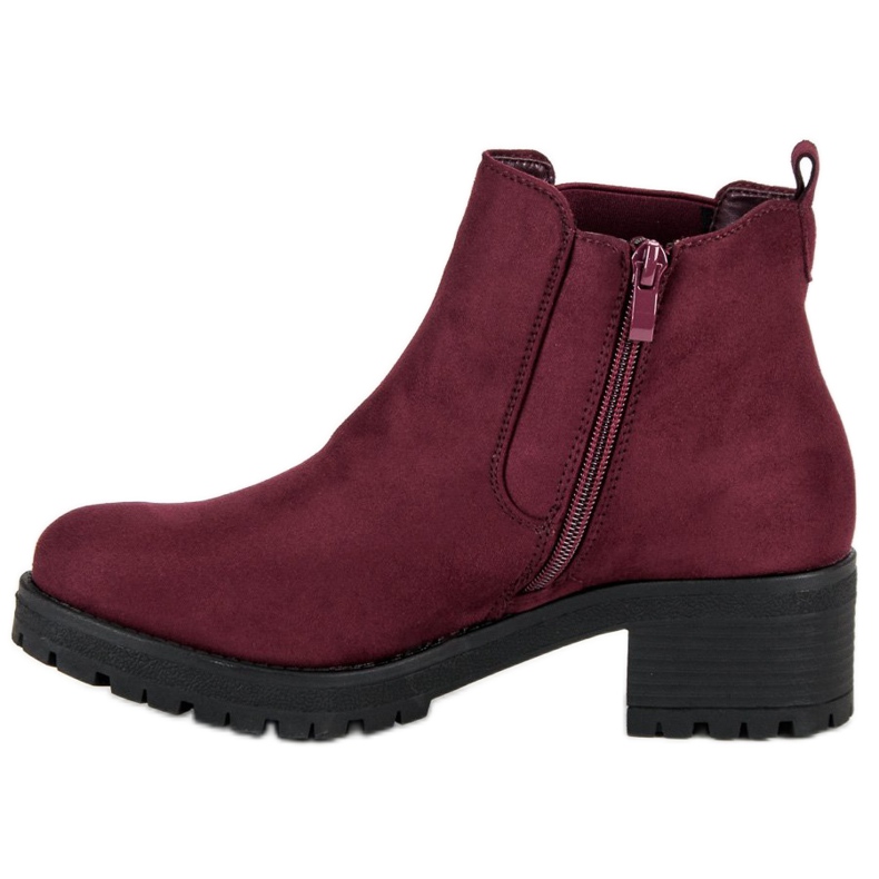 Ideal Shoes Maroon Chelsean saappaat korkokengillä punainen 1