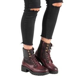 Ideal Shoes Laced työntekijöitä alustalla monivärinen punainen 1