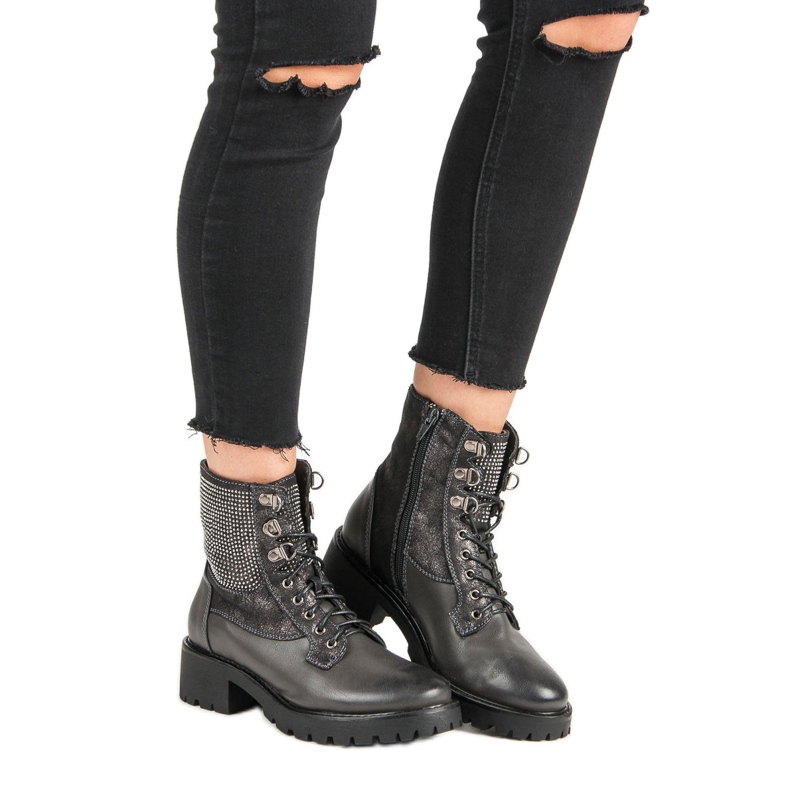 Ideal Shoes Laced työntekijöitä alustalla vihreä 2