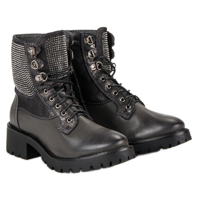 Ideal Shoes Laced työntekijöitä alustalla vihreä 1