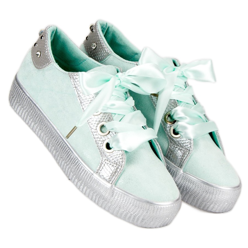 Bestelle Sidotut urheilukengät vihreä 1