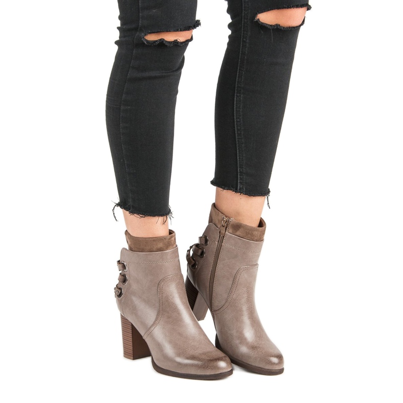 Super Mode Tyylikkäät saappaat pylväässä ruskea 1