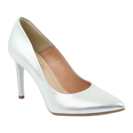 Espinto Naisten nahkapumput hopea metalli 456/166 1