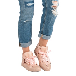 Korkeat vaaleanpunaiset lenkkarit vaaleanpunainen 1