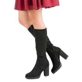 Super Mode Suede Platform Saappaat musta 2 Super Mode Suede Platform Saappaat musta 2