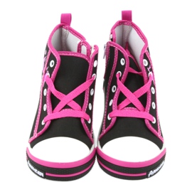 American Club Mustat tennarit lasten kengät vetoketjulla American TEN13 sininen vaaleanpunainen 4