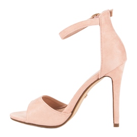 Seastar Jauhe sandaalit korkealla kantapäällä vaaleanpunainen 1