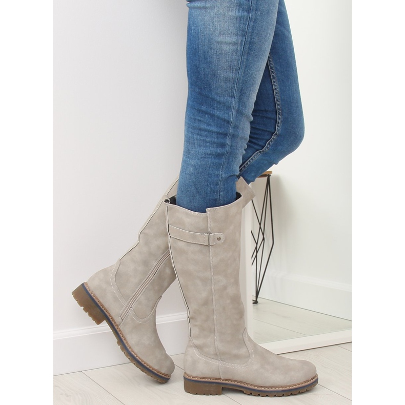 Saappaat beige GD-WL-07 Beige harmaa 1