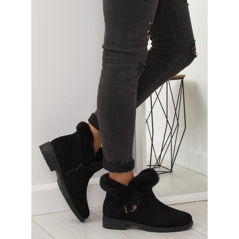 Musta Naisten mustat saappaat SJ1821-1 Musta 1