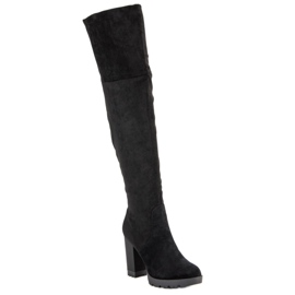 Super Mode Mokkanahkaiset saappaat musta 1