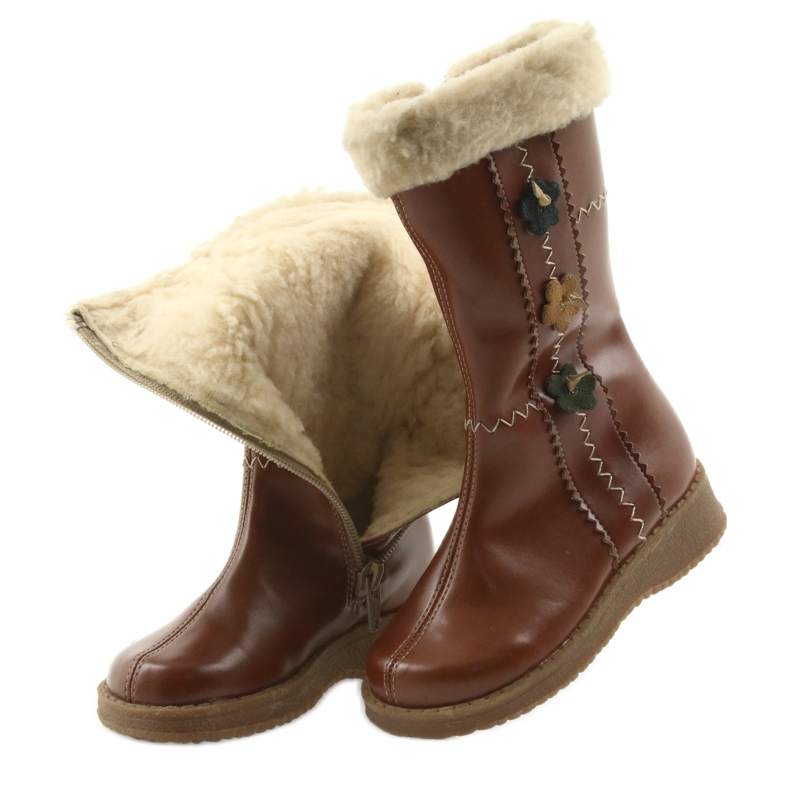 Zawadka Tyttöjen saappaat, turkis Zawatka ruskea 4