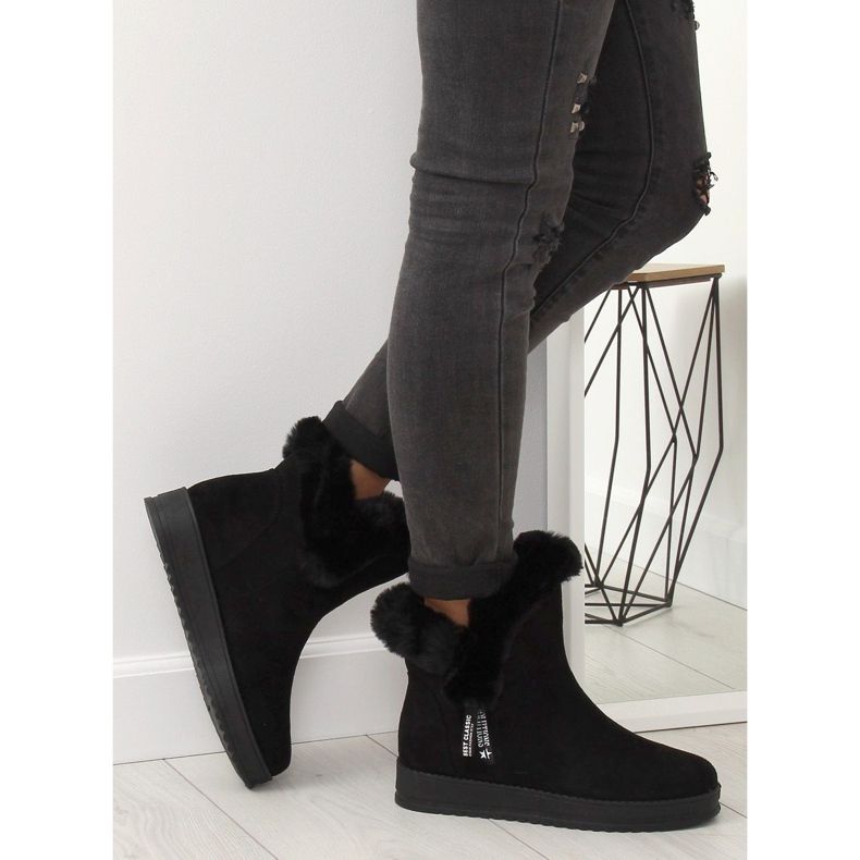 Lämpimät mustat lumisaappaat MZ-75 Black 2