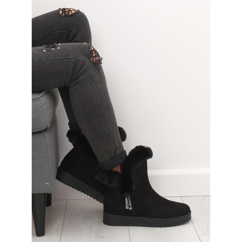 Lämpimät mustat lumisaappaat MZ-75 Black 1