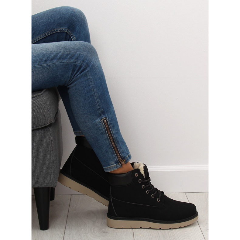 Musta naisten trappers KK-102 Black 1