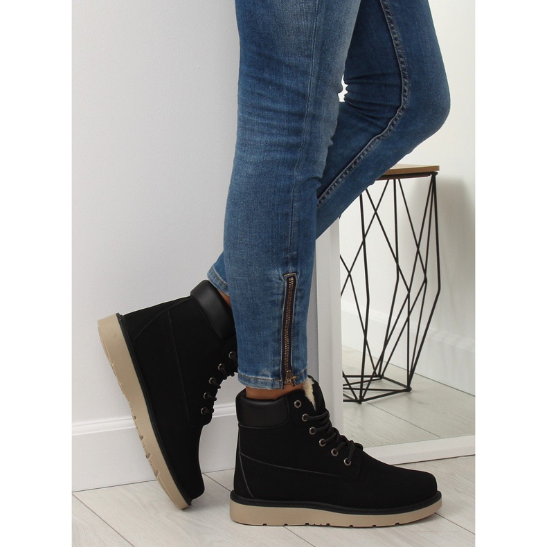 Musta naisten trappers KK-102 Black 2