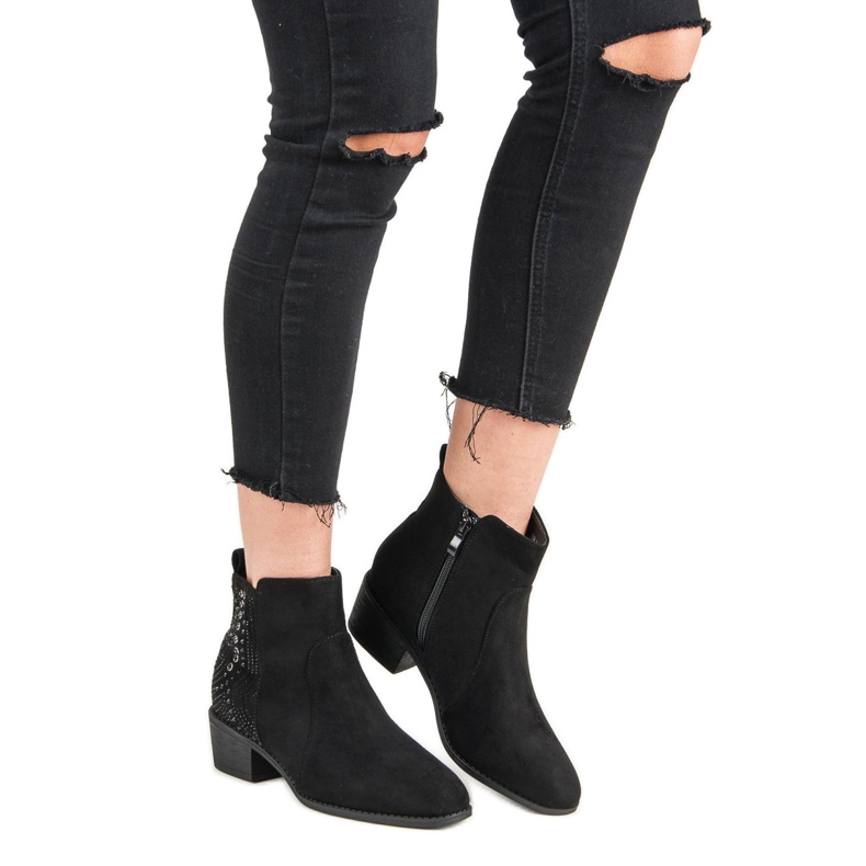 Nio Nio Mustat saappaat kristalleilla 2