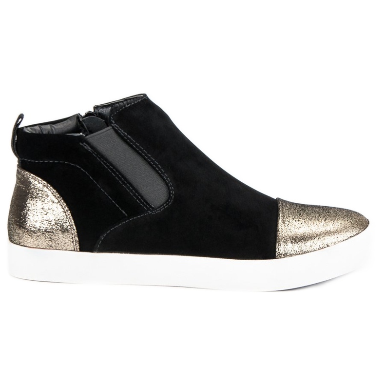 J. Star Tyylikkäät naisten lenkkarit musta keltainen 1