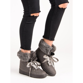 Harmaat lumisaappaat turkiksella 2