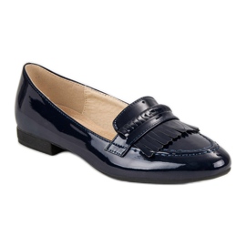 Lakatut mokkasiinit sininen 1