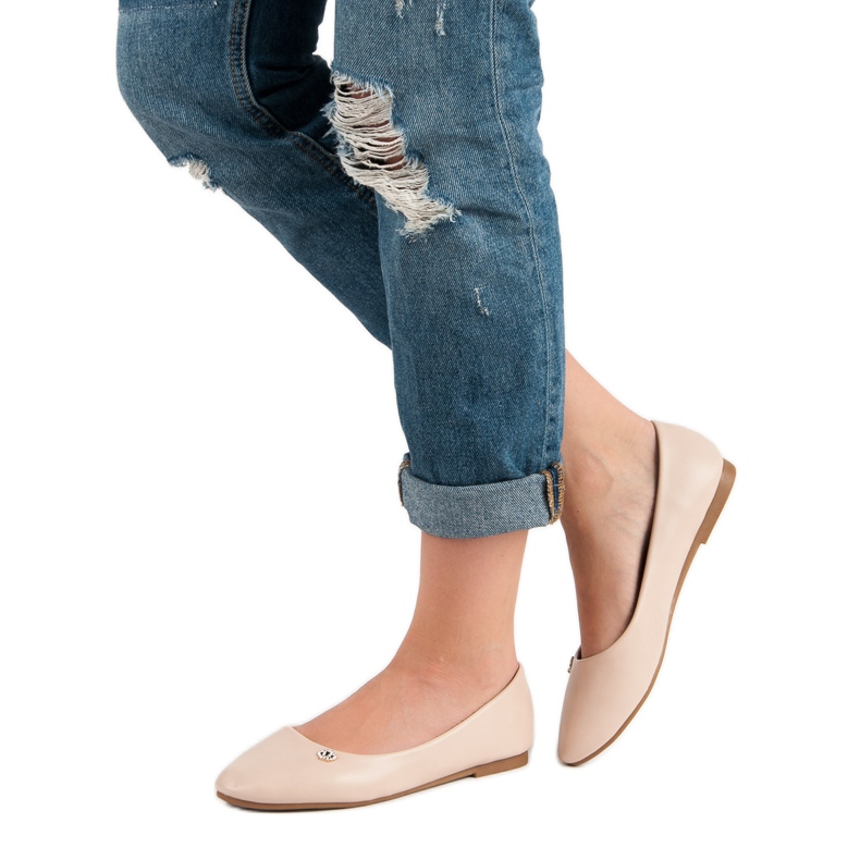 Beige balerinat monivärinen 2