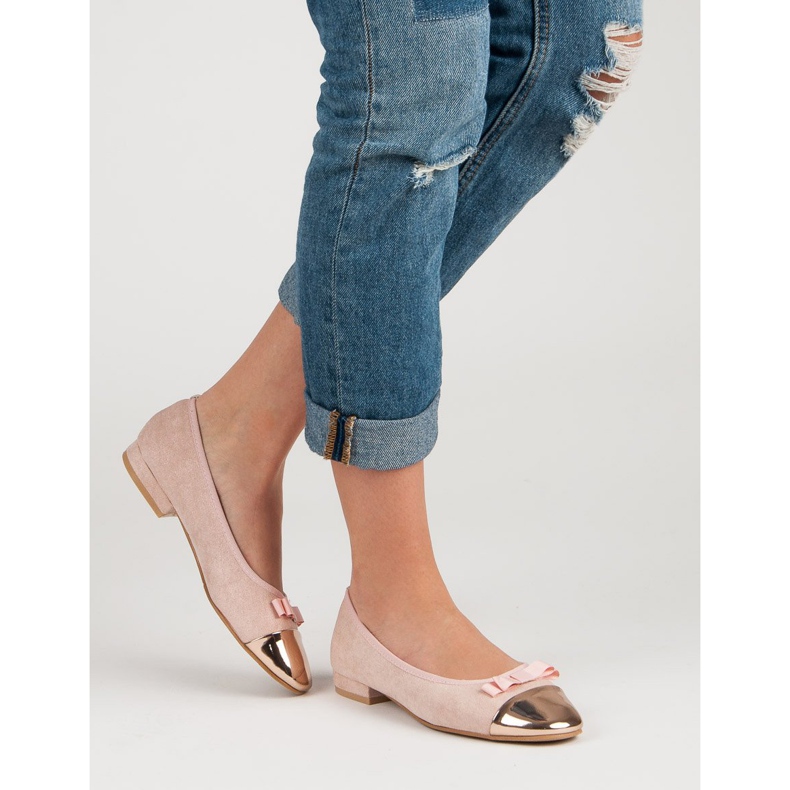 Comer Vaaleanpunaiset ballerinat keltainen vaaleanpunainen 2