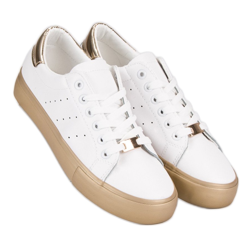 Mukavat urheilukengät valkoinen keltainen 2