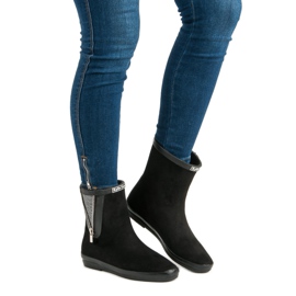 Kylie Suede Galoshes koristeellisella vetoketjulla musta 2