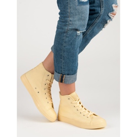 Korkeat lenkkarit keltainen 1