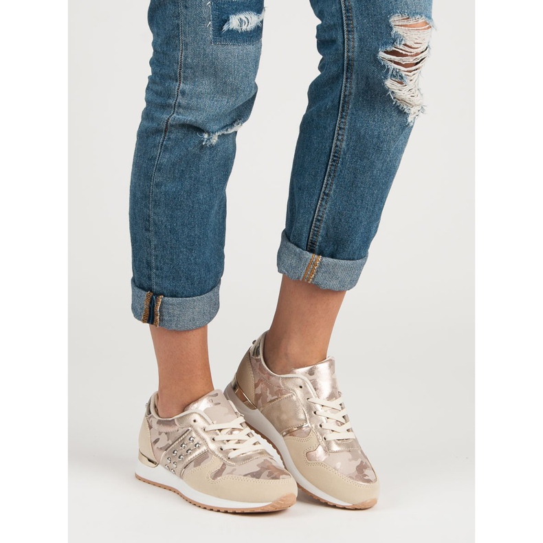 Muodikkaat urheilukengät keltainen vaaleanpunainen 1