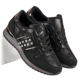 Muodikkaat urheilukengät musta harmaa 1