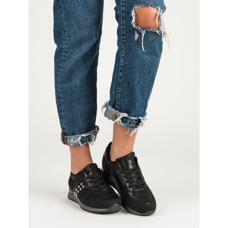 Muodikkaat urheilukengät musta harmaa 2