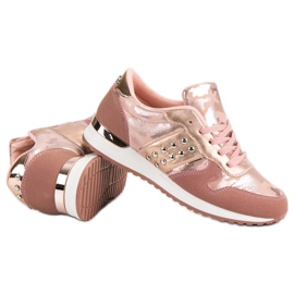 Muodikkaat urheilukengät keltainen vaaleanpunainen 1