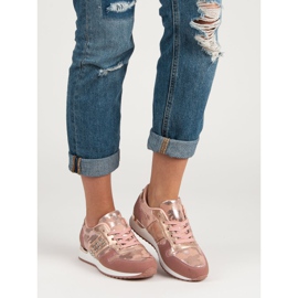 Muodikkaat urheilukengät keltainen vaaleanpunainen 2