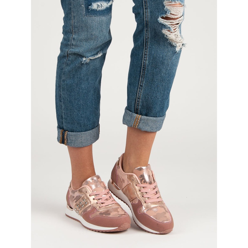 Muodikkaat urheilukengät keltainen vaaleanpunainen 2