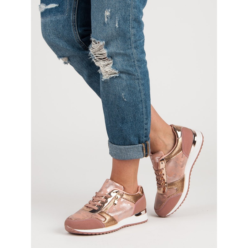 Urheilukengät koristeellisella vetoketjulla keltainen vaaleanpunainen 2